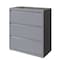 Hirsh 36 in W 3 Drawer Lateral File Cabinet, Arctic Silver, A4/Legal/Letter 23745 - alternate 3