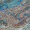 Homeroots 5' X 8' Teal Blue Orange And Beige Abstract Washable Indoor Outdoor Area Rug 631456 - alternate 2