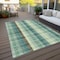 Homeroots 3' X 5' Sage Mint Green And Teal Blue Plaid Washable Indoor Outdoor Area Rug 614005 - alternate 2