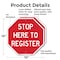 Signmission Stop Here to Register, 10 inch X 10 inch, Aluminum Metal Signs, 2PK OC-A-2PACK-10-336 - alternate 2