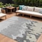 Homeroots 9' X 12' Gray And Silver Abstract Washable Indoor Outdoor Area Rug 613630 - alternate 1