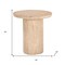 Homeroots 15" Natural Stone Round Pedestal End Table 646476 - alternate 2