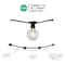 Bulbrite 14 ft, 10-Socket Decorative String Light Kit with Clear Incandescent Globe (G16) Bulbs, 14 ft, Black 810054 - alternate 3