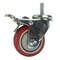 Service Caster 3 Inch SS Red Polyurethane 1/2 Inch Threaded Stem Caster with Total Lock Brake SCC-SSTSTTL20S314-PPUB-RED-121315 - alternate 1