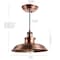 Jonathan Y Bedford 11" Adjustable Iron Industrial Rustic LED Pendant, Copper JYL9529A - alternate 2