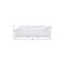 Homeroots 100" White Top Grain Leather Reclining Metal USB Sofa 720432 - alternate 2