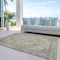 Homeroots 9' X 12' Wheat Terra Cotta And Black Oriental Washable Indoor Outdoor Area Rug 603801 - alternate 2