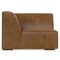 Homeroots 38" Brown Leather Modular Sofa 641029 - alternate 1