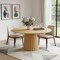 Homeroots 60" Brown Solid Wood Pedestal Base Round Top Dining Table 721017 - alternate 2