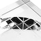 Homeroots 5in Clear Crystal Square Cigar Ash Tray 375764 - alternate 2