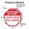 Signmission Stop Using Your Cell Phone, 6 inch X 6 inch, Vinyl Decal, 2PK OC-D-2PACK-6-78 - alternate 3