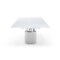 Homeroots 136" White Glass and Marble Double Pedestal Base Dining Table 722445 - alternate 2