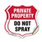 Signmission Private Property Shield Sign Do Not Spra, 4 inch X 4 inch, Vinyl Decal, 2PK SHI-D-2PACK-4-449 - alternate 1