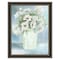 Homeroots White Blooms Black Double Groove Framed Print Wall Art 530124 - alternate 1