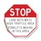 Signmission Stop Look Both Ways High Traffic Ar, 18 Inch X 18 Inch, Vinyl Decal OC-D-18-260 - alternate 1