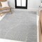 Jonathan Y Hallie High-Low Minimalist Curve Geometric Light Blue/Cream 4 ft. x 6 ft. Indoor/Outdoor Area Rug SCN100E-4 - alternate 2