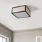 Jonathan Y Grant 14.13" 2-Light Minimalist Industrial Square Linen Iron LED Flush Mount, Oil Rubbed Bronze/Beige JYL1311A - alternate 2