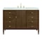 James Martin Vanities Myrrin 48'' Vanity, Mid Century Walnut w/ Ethereal Noctis Silestone Top w/FreePower Wireless Charger 485-V48-WLT-FENC - alternate 1