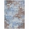 Homeroots 8' X 10' Brown And Sky Blue Abstract Washable Indoor Outdoor Area Rug 631966 - alternate 2