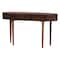 Baxton Studio Linore Fluted Wood Console Table - 2-Drawer Oval Accent Table for Living Room or Entryway 270-14723-ZORO - alternate 1