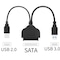 Sanoxy Dual Power eSATA USB 3.0 to SATA Hard Drive Adapter Cable Hard Drive Cable Adapter for 2.5in SSD HDD SNX-DUAL-USB-SATA-CBL - alternate 2
