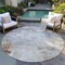 Homeroots 8' Beige Gray And Khaki Round Abstract Washable Indoor Outdoor Area Rug 618078 - alternate 2