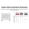 Tekton Rolling Tool Cabinet, 11 Drawer, Red, Steel, 48 in W x 27 in D x 41-1/2 in H OCL43202STM - alternate 2