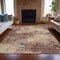Homeroots 9' X 12' Rust And Beige Abstract Washable Indoor Outdoor Area Rug 630631 - alternate 2
