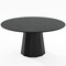 Homeroots 60" Black Solid Wood Pedestal Base Round Top Dining Table 721067 - alternate 1