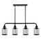 Jonathan Y Abbott 34" 4-Light Farmhouse Industrial Iron/Glass Linear LED Pendant, Oil Rubbed Bronze/Clear JYL7592A - alternate 4