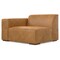 Homeroots 44" Sienna Leather Modular Sofa With Brown Legs 641033 - alternate 2