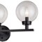 Vaxcel Lander 3 Light Matte Black Bathroom Vanity Wall Fixture with Clear Glass Globes W0430 - alternate 3