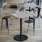 Flash Furniture 36" Square Tabletop, Seamless Surface Technology, Gray Faux Concrete, 24" Black RND Bar Height Base ST-SQ36-CMGY-TR24B-GG - alternate 3