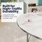 Flash Furniture Commercial Adjustable Height Kidney Activity Table with Locking Casters-White XU-A4872-KIDNY-WHT-T-P-CAS-GG - alternate 2