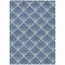 Homeroots 8' X 10' Navy Blue Gray And Ivory Geometric Washable Indoor Outdoor Area Rug 594728 - alternate 2