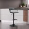 Homeroots Gray and Black Faux Leather with Metal Swivel Low Back Adjustable Height Bar Chair 534446 - alternate 2