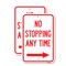 Signmission No Stopping Anytime with Arrow Right, 18'' X 24'' 2 Signs, Heavy Gauge Aluminum, 2PK A-1824-2PACK-23583 - alternate 1
