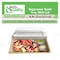 Ecoquality 0.8L Compostable Natural Sugarcane Bagasse With Lid Small Take Out Sushi Tray, 100PK EQ08LSUSHIWL-100 - alternate 2