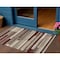 Homeroots 3' X 5' Merlot Burgundy And Beige Striped Washable Indoor Outdoor Area Rug 613296 - alternate 1