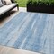 Homeroots 5' X 8' Sky Blue And Denim Blue Botanical Leaves Washable Indoor Outdoor Area Rug 581985 - alternate 1