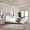 Martha Stewart Britta Queen Upholstered Platform Bed w/Rounded Headboard, Piped Detailing/Cushioned Siderails, Gry TW-3WDB01B-Q-GY-MS - alternate 1
