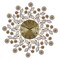 Homeroots 27" Gold And Black Metal And Faux Crystal Silent Analog FloralWall Clock 626544 - alternate 3