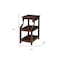 Homeroots 24" Brown Wood End Table With Two Shelves And USB Port 286283 - alternate 2