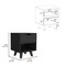 Homeroots 19" Black Wood One Drawer Nightstand 543699 - alternate 2