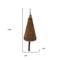 Homeroots Set of Four Brown Wood Christmas Tree Shaped Ornaments, 4PK 633366 - alternate 2
