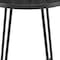 Homeroots 21.66" X 21.66" X 22.05" Round Side Table In Black Ash Wood And Black 370461 - alternate 2