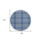 Homeroots 8' Gray Blue And Ivory Round Plaid Washable Indoor Outdoor Area Rug 597107 - alternate 2