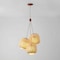 Vidalite Fos 3-Light Pendant with Woven Bamboo and Linen Shade, Brushed Brass Canopy, Adjustable Height  CE1009201 - alternate 2