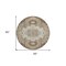 Homeroots 8' Chocolate Beige And Gray Round Oriental Washable Indoor Outdoor Area Rug 596622 - alternate 2