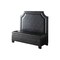 Homeroots 54" Espresso Faux Leather Settee With Chocolate Legs 285684 - alternate 1